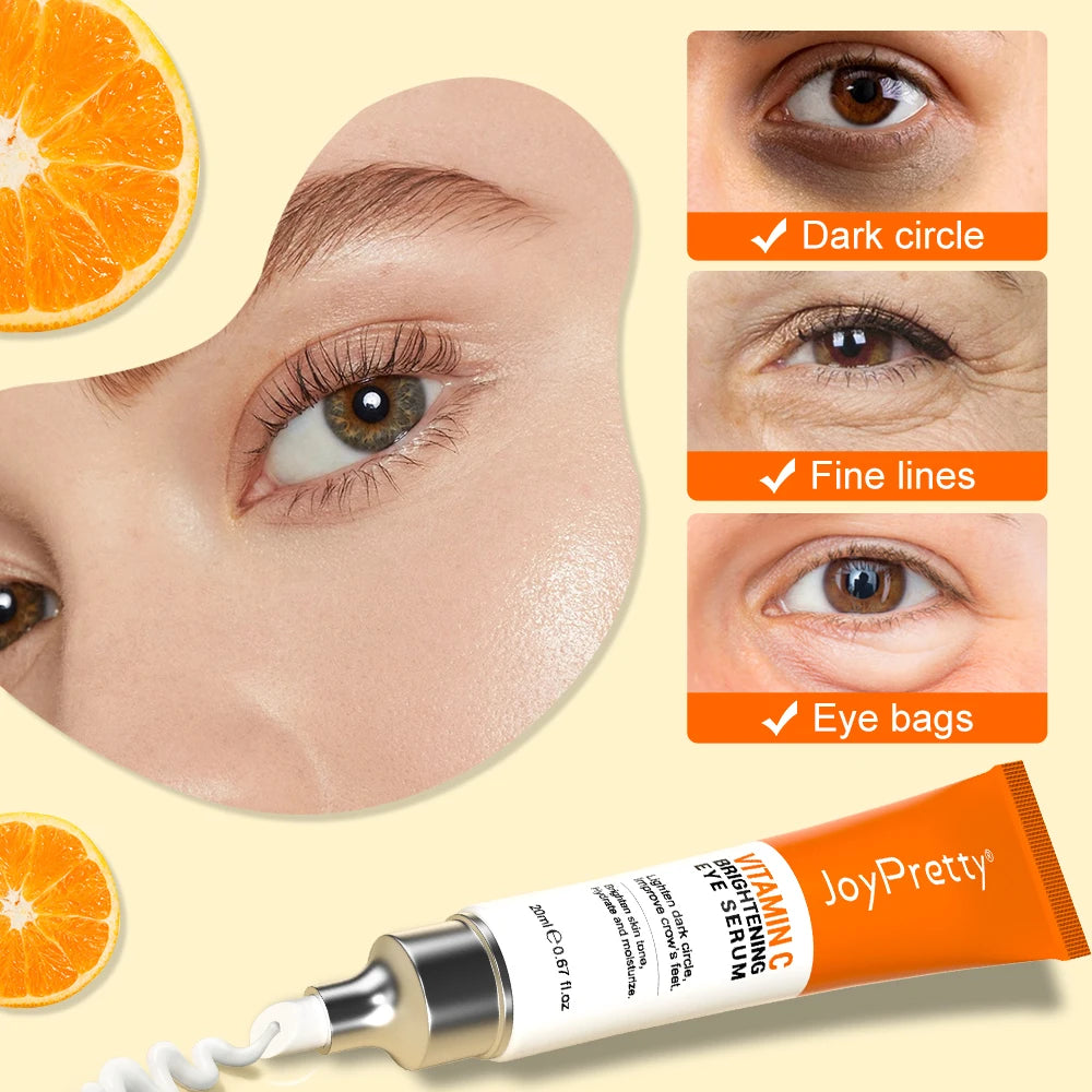 JoyPretty Anti Eye Bag Eye Cream Firmness Whitening Massager Wrinkle Vitamin C Eye Serum Anti Dark Circles Beauty Health