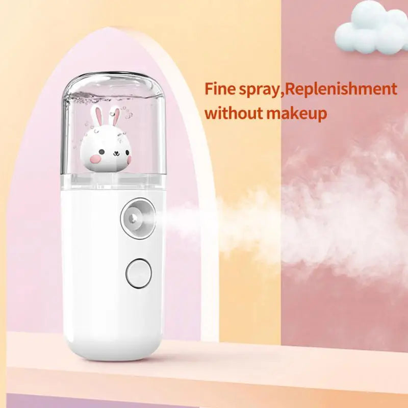 Liplasting - 30ml Mist Facial Sprayer Steamer Humidifier USB Rechargeable Face Moisturizing Nebulizer Portable Mini Beauty Skin Care Tools