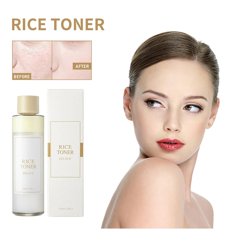 Rice Face Toner Moisturizing Water Deep Face Tonic Brightening Mild Nourishes Skin Shrinks Pores Skin Care 150ml