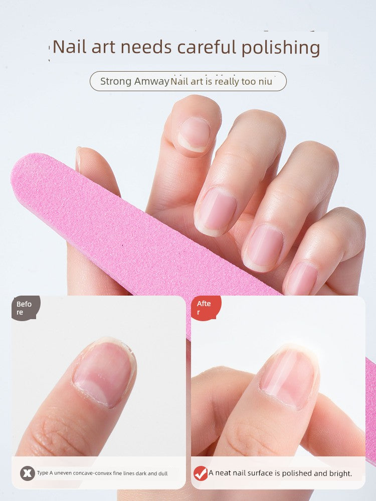 Nail File Nail Grinding Sand Bar Manicure Manicure Implement Polish Strips Sanding Bar Burnishing Stick Sponge Rub For Home