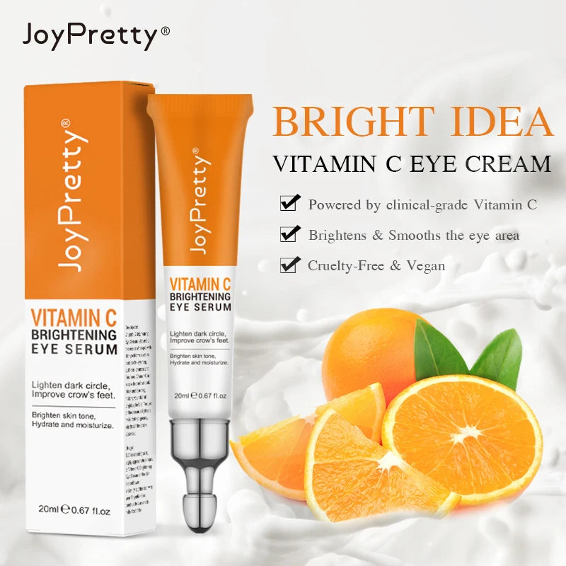 Joypretty Vitamin C Serum for Face Cream Set for Dark Spots Skin Care Whitening Pigment Anti Eye Cream Dark Circles Eye Bag Kits