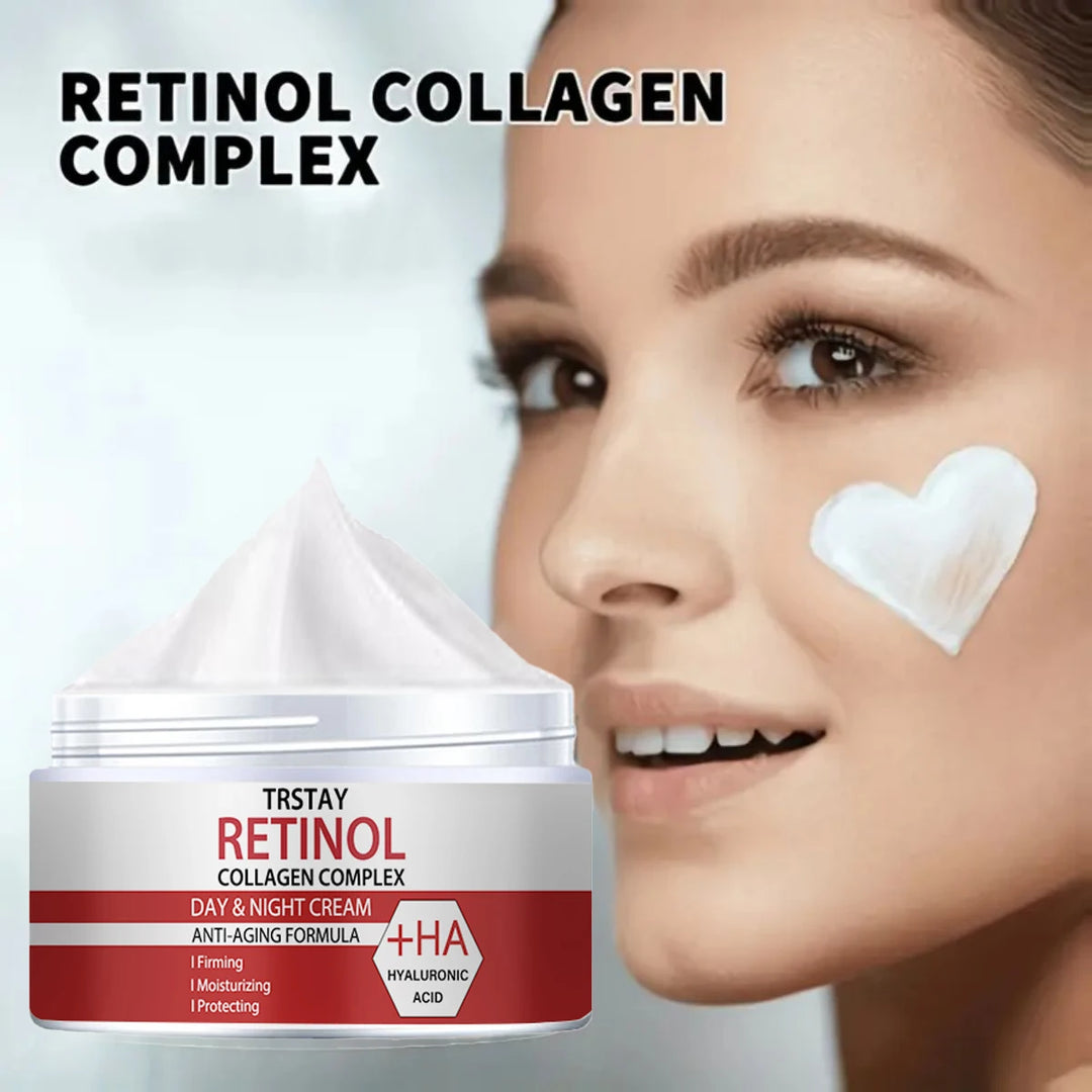 Retinol hyaluronic acid collagen complex, tightens skin, brightens skin tone, and repairs damaged skin