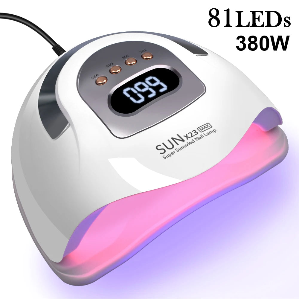 High Power 380W UV Gel LED Dryer Light Nail Lamp for Nails Gel Polish Professional Nail Art Accessories Curing Gel Toe Nails