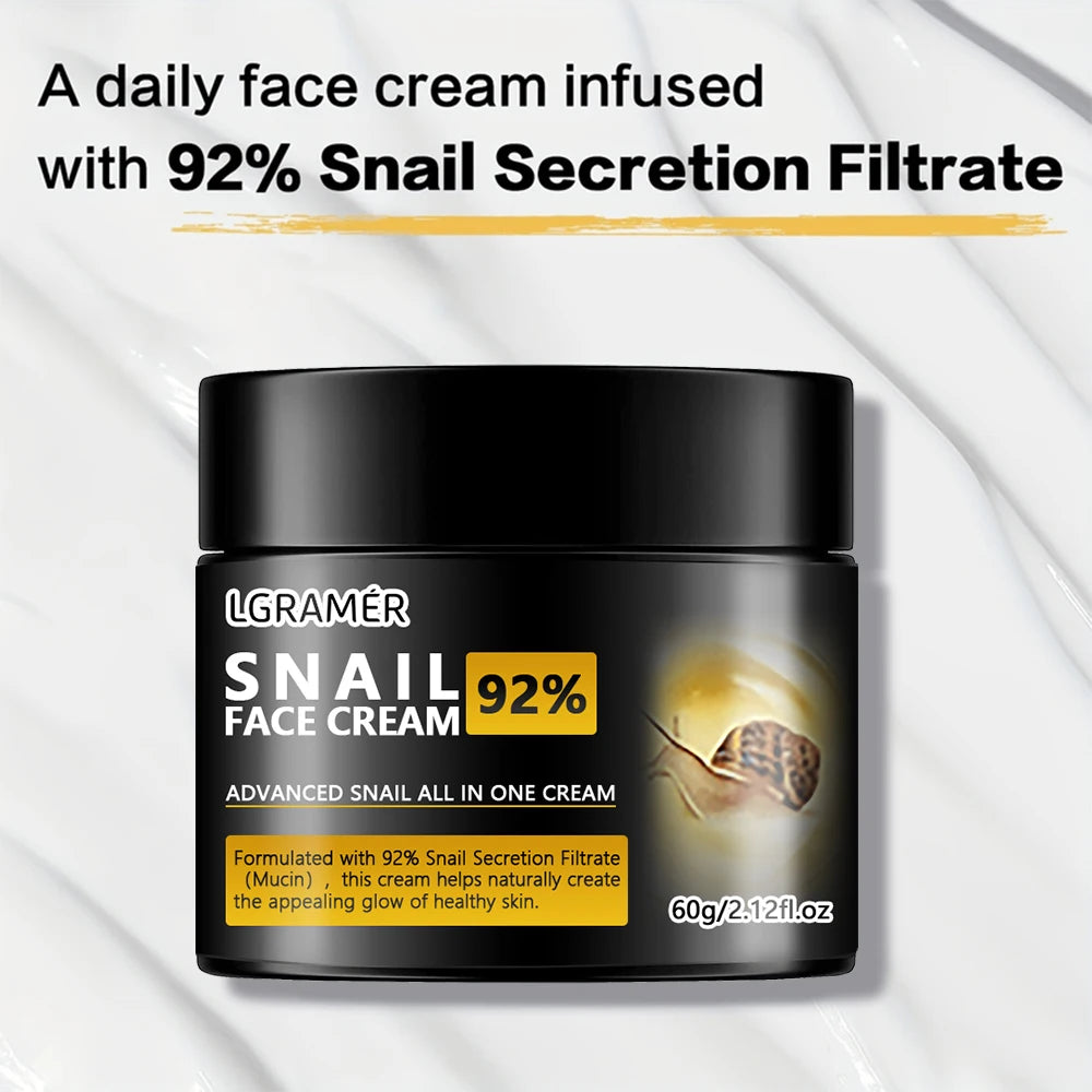 Anti Wrinkles Snail Face Cream Collagen Moisturizing Nourish Repair Face Damaged Lift Firm Smooth Bright Whitening Skin Care