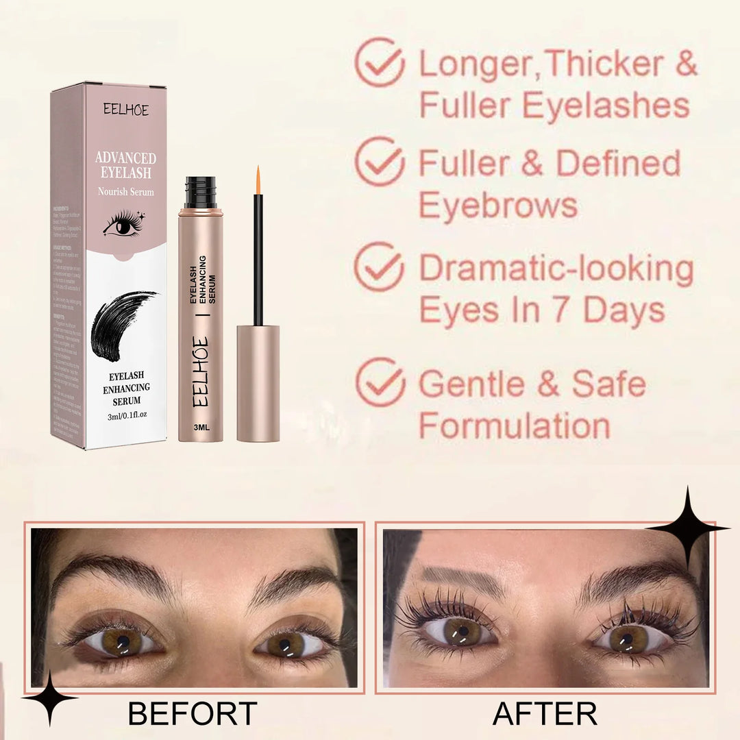 EELHOE Flash Serum for Eyelashes Strengthen Eyelash Curl Lengthening Eyelashes Deep Nourishing Eyelash Enhancement Accessories