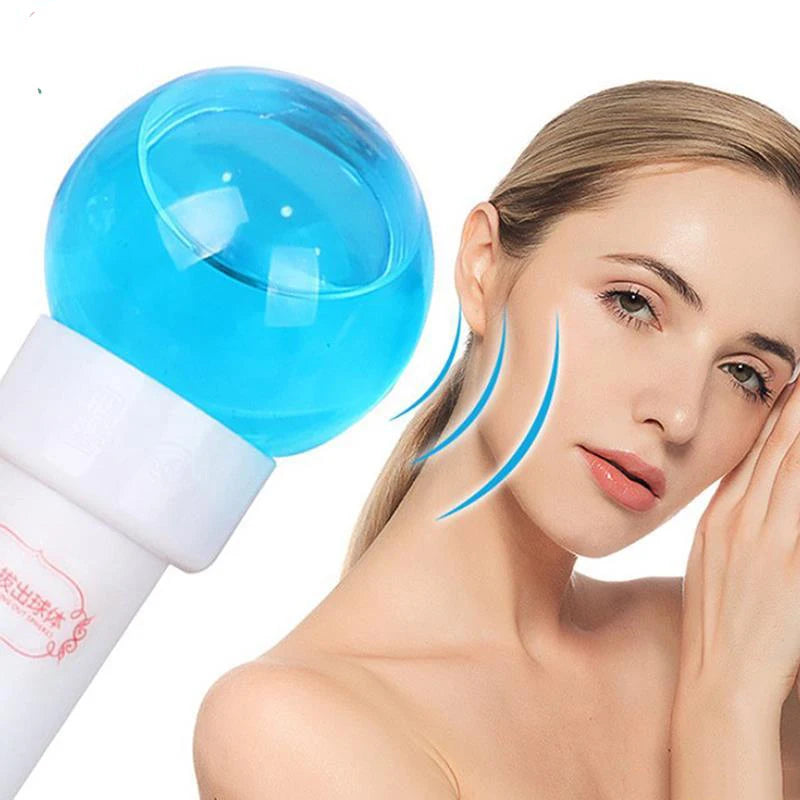 Crystal Face Roller Ball Facial Massager Ice Roller For Face Magic Cold Ball For Eye Massage Beauty Ice Hockey Energy Skin Care