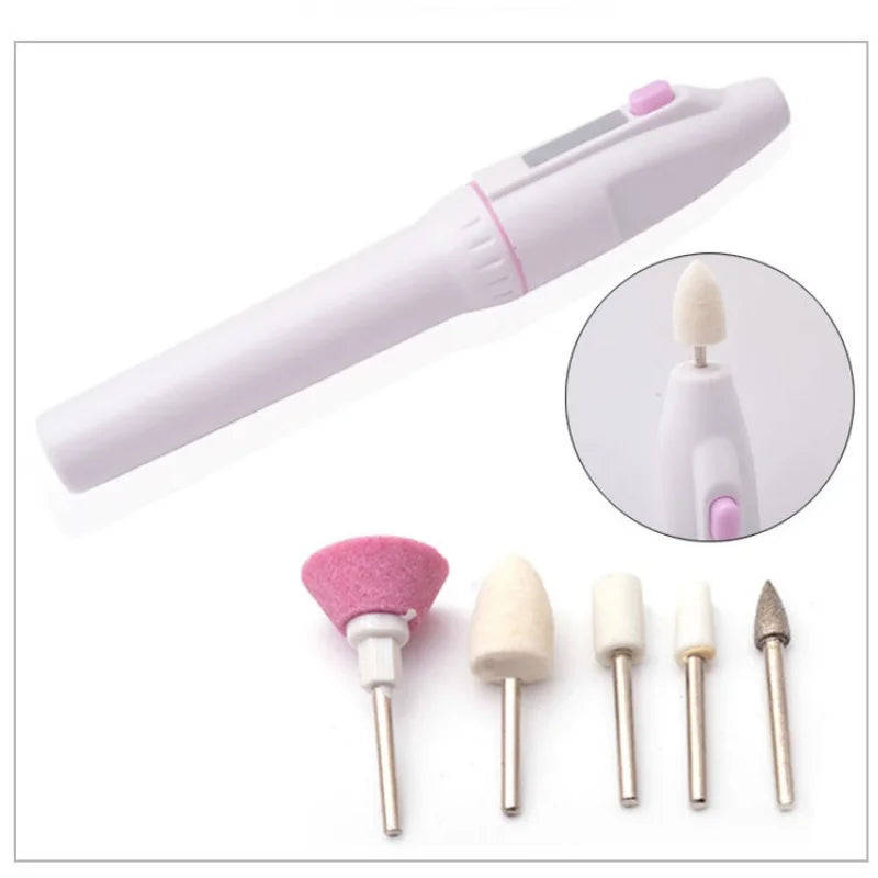 5pcs/Set Electric nail polisher Manicure Pen Tools Feet Care Polish Nail Professional Art Salon Nail Art Pen Tools