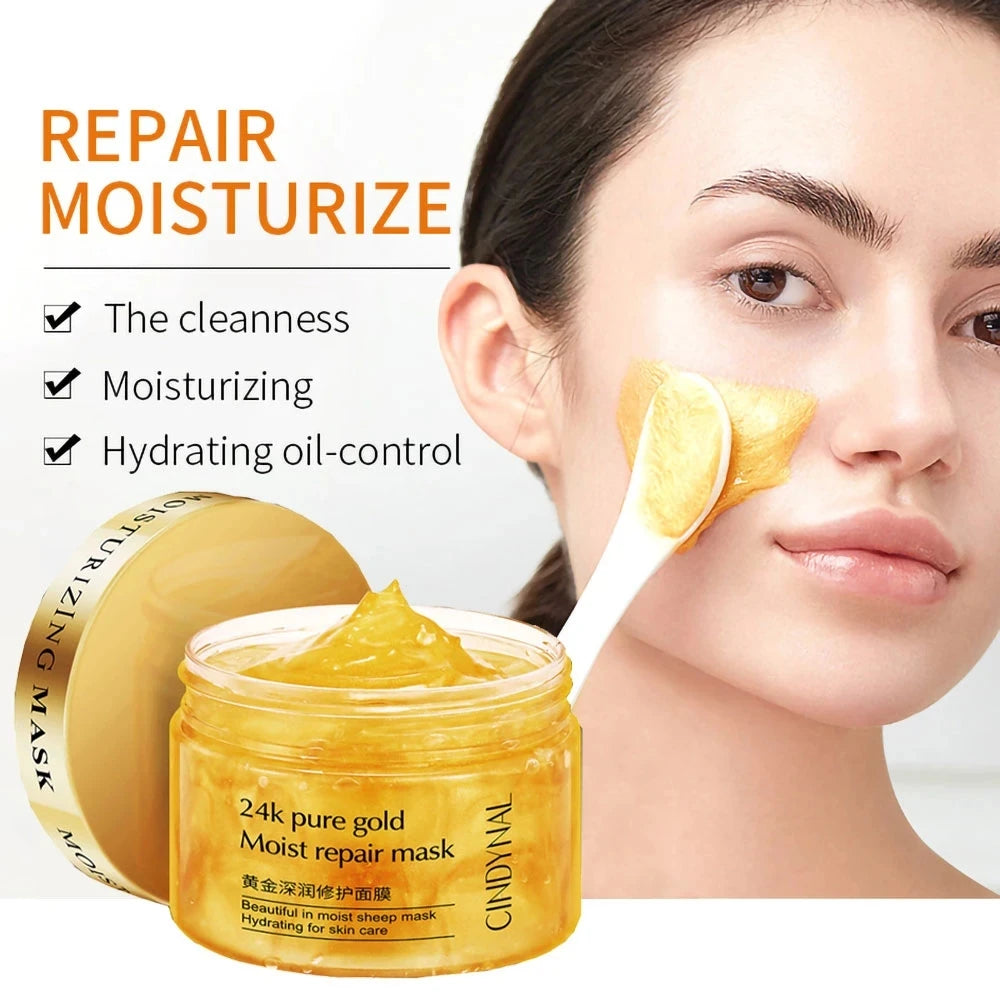 CINDYNAL - 24K Golden Face Cream Collagen Moisturizing Cream Sleeping Mask Firming Nourishing Hydrating Face Skin Care