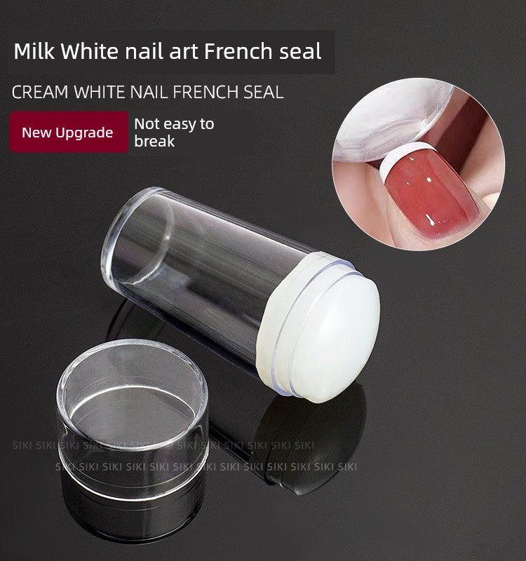 French Double-Headed Seal Transparent Steel Plate Nail Art