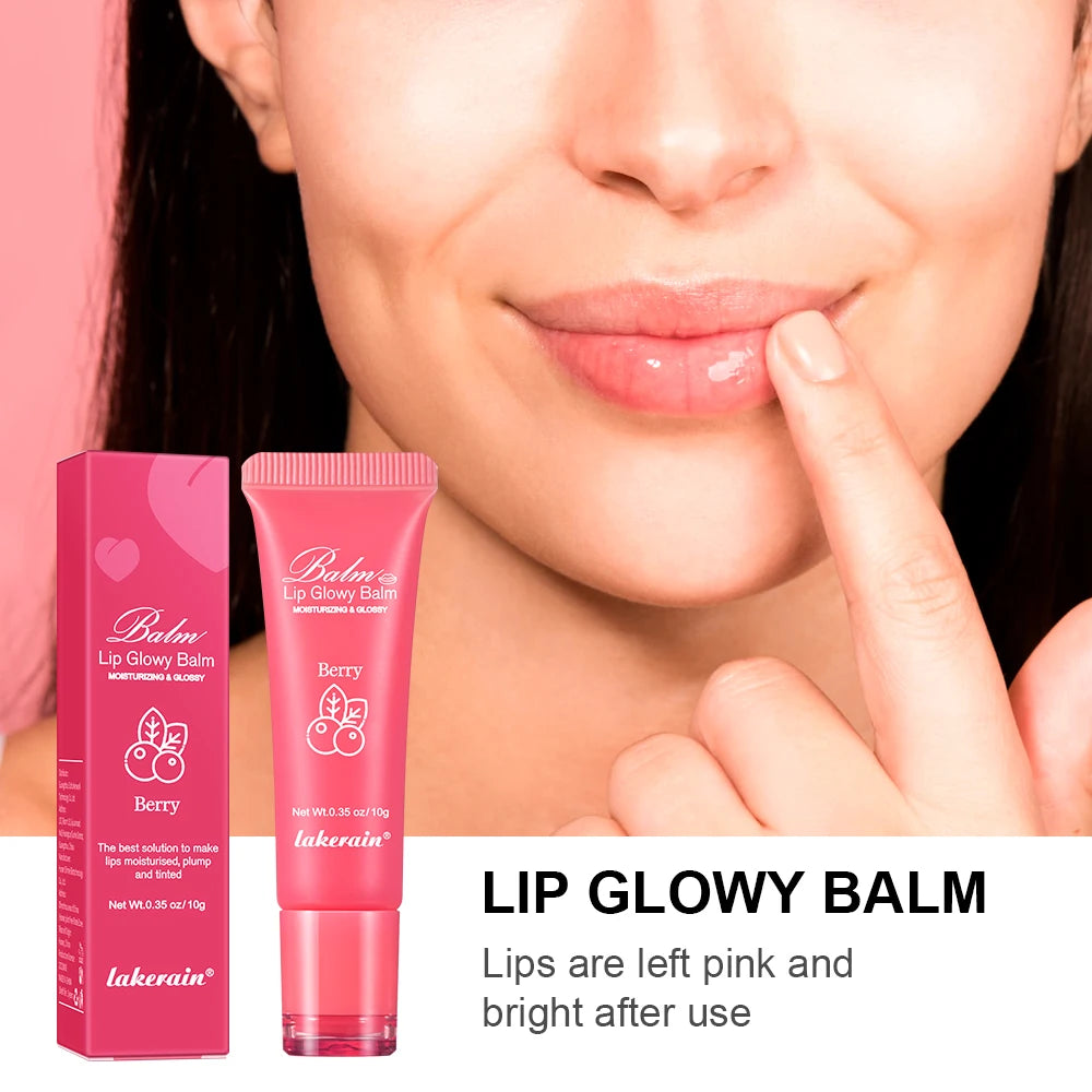 Moisturizing Lip Glow Blam Liquid Lip Gel Mask Reduce Lip Line Remove Dead Skin Peach Grape Lip Gloss Lips Care Product 10g