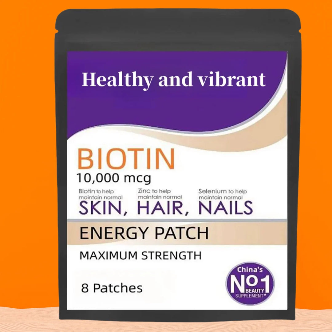 Biotin 10000mcg Patches 8 Week Supply - Max Strength || Hair, Skin, And Nails Supplement || Non-gmo