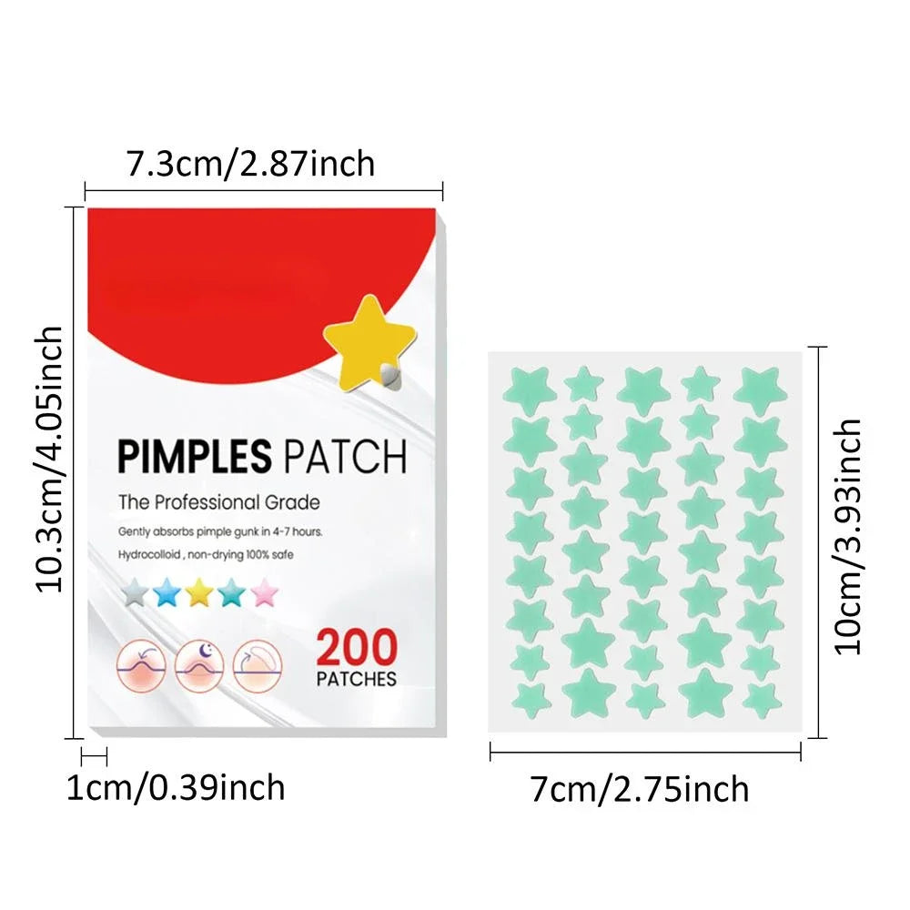 BOLUOYIN - 200 Patches Anti Acne Invisible Stickers Pimple Removal