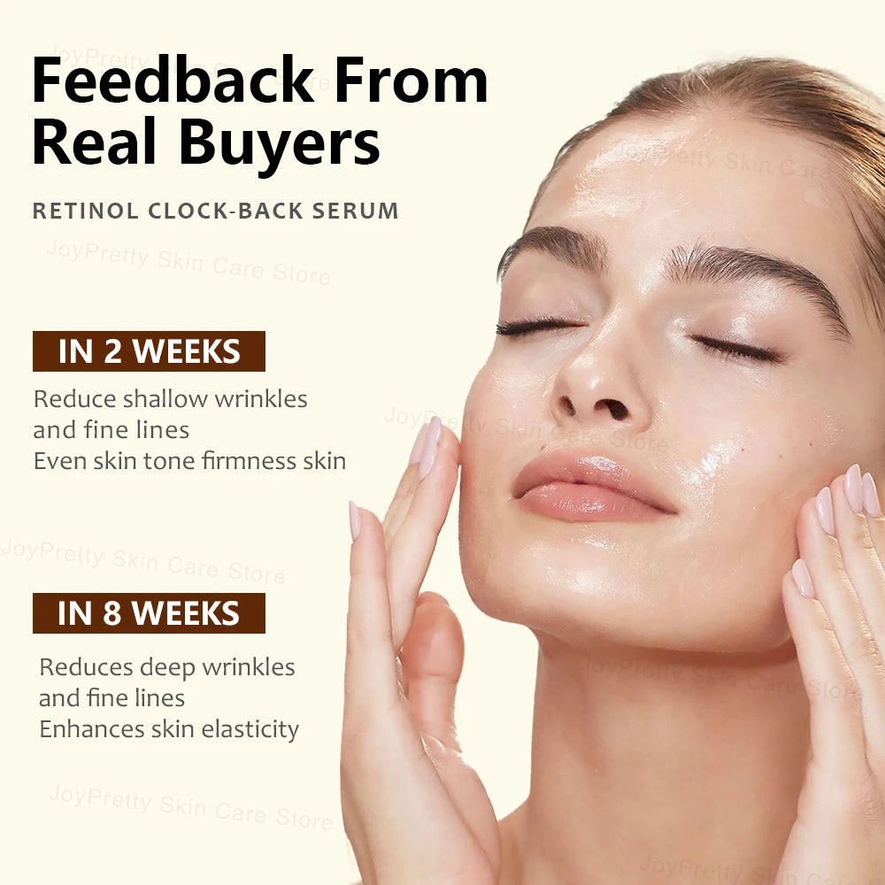 Retinol Wrinkle Face Serum Hyaluronic Acid Pore Shrink Moisturizing Lifting Anti Aging Facial Serum Skin Care Products JoyPretty