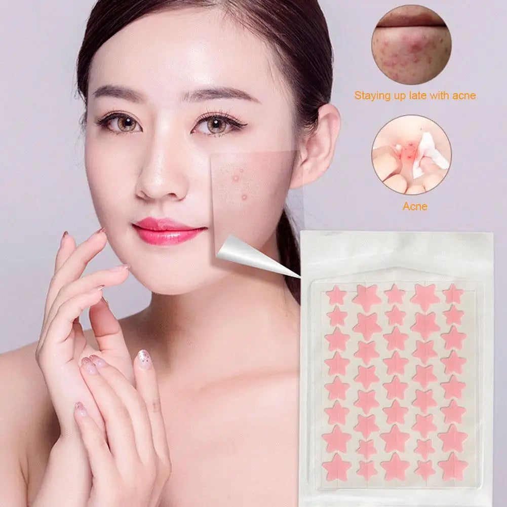 35/40Pcs Colorful Cute Star Heart Shaped Acne Treatment Sticker Invisible Acne Cover Removal Pimple Patch Skin Care