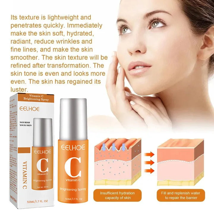 Vitamin C Facial Spray Mist Anti-wrinkle Nourishing Relieve Redness Moisturizing Portable Whitening Spot Removing Essence