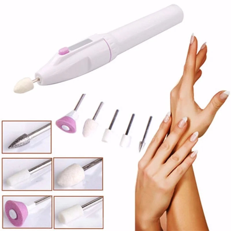 5pcs/Set Electric nail polisher Manicure Pen Tools Feet Care Polish Nail Professional Art Salon Nail Art Pen Tools