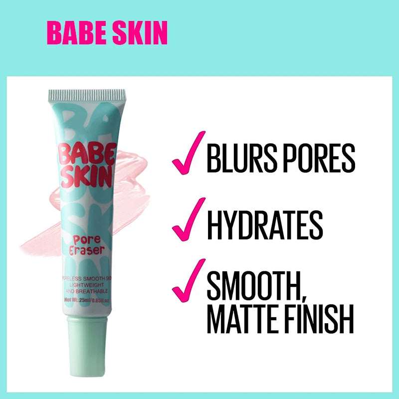 Private Label Babe Skin Instant Pore Eraser Primer Makeup Smooth Skin Lightweight,Breathable Fragrance Face Primer 25ml