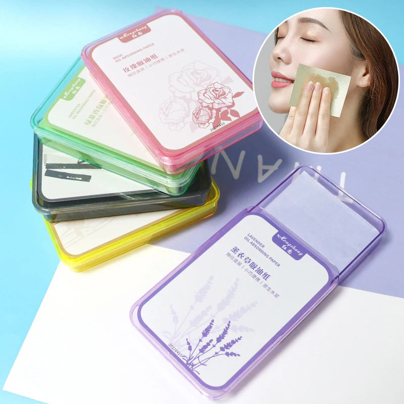 600pcs Control Blotting Absorbent Paper Face Oil Absorbing Sheets Paper Cleaner Matting Face Wipes Beauty Makeup Tools