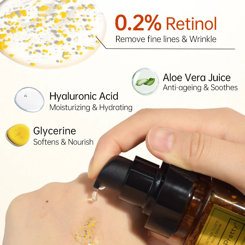 Retinol Wrinkle Face Serum Hyaluronic Acid Pore Shrink Moisturizing Lifting Anti Aging Facial Serum Skin Care Products JoyPretty