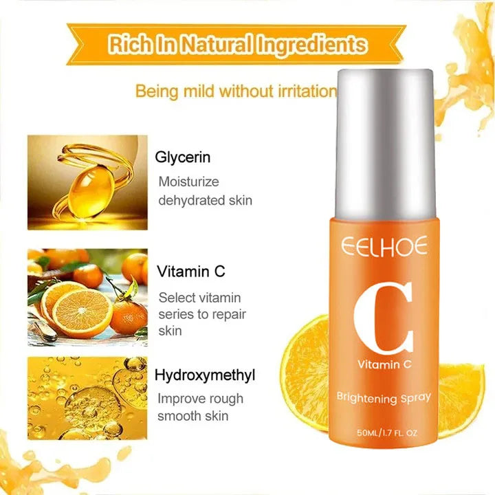 Vitamin C Facial Spray Mist Anti-wrinkle Nourishing Relieve Redness Moisturizing Portable Whitening Spot Removing Essence