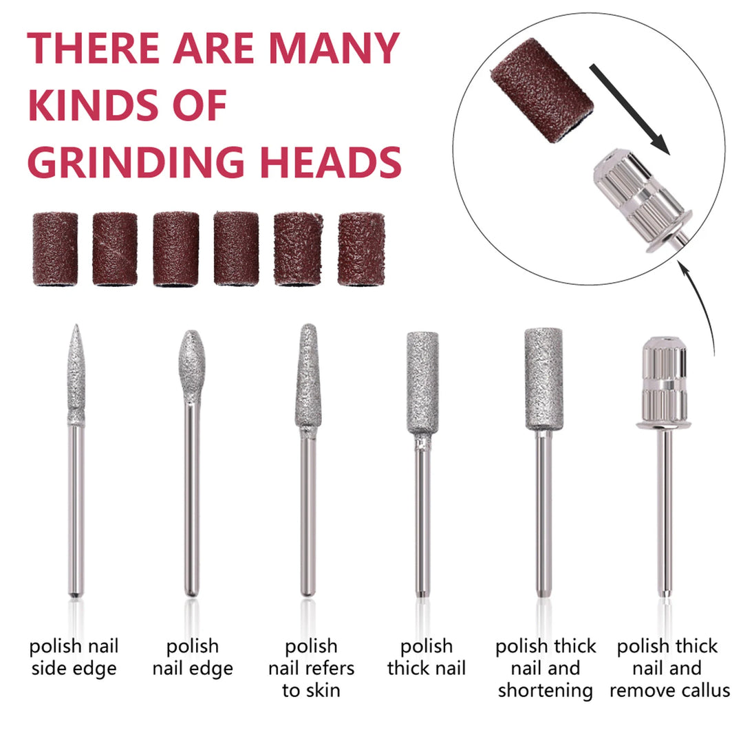 CNHIDS Professional Nail Equipment Eletric Naill Drill Machine Gel Polish Drying Lamp Sets Nail Drills Kit For Nail Art Tools