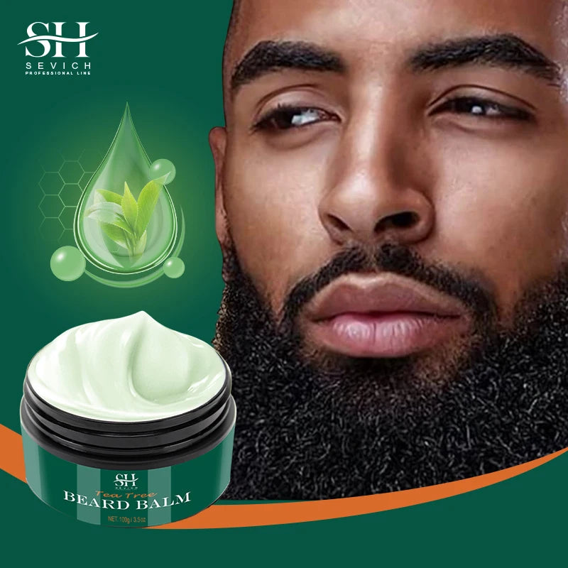 NEW 100% Tea Tree Beard Wax Men'S Beard Care Styling Cream Natural Oil Beard Moisturizing Effect Conditioner Sevich Beard Care