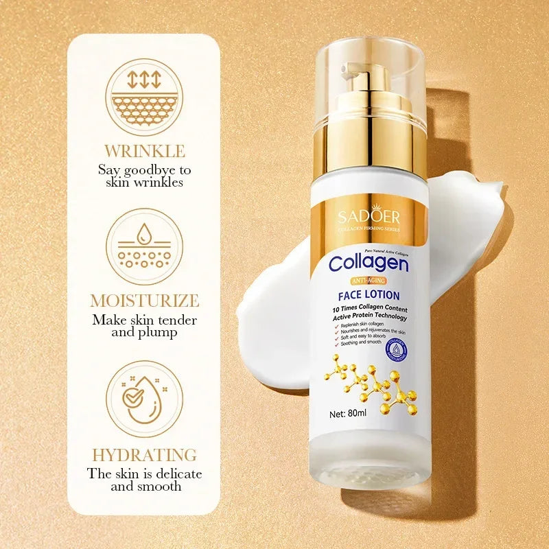 Collagen Moisturizing Essence Body Lotion Face Cream Eye Cream Toner Improving Roughness and The Skin Smooth for Beauty Health