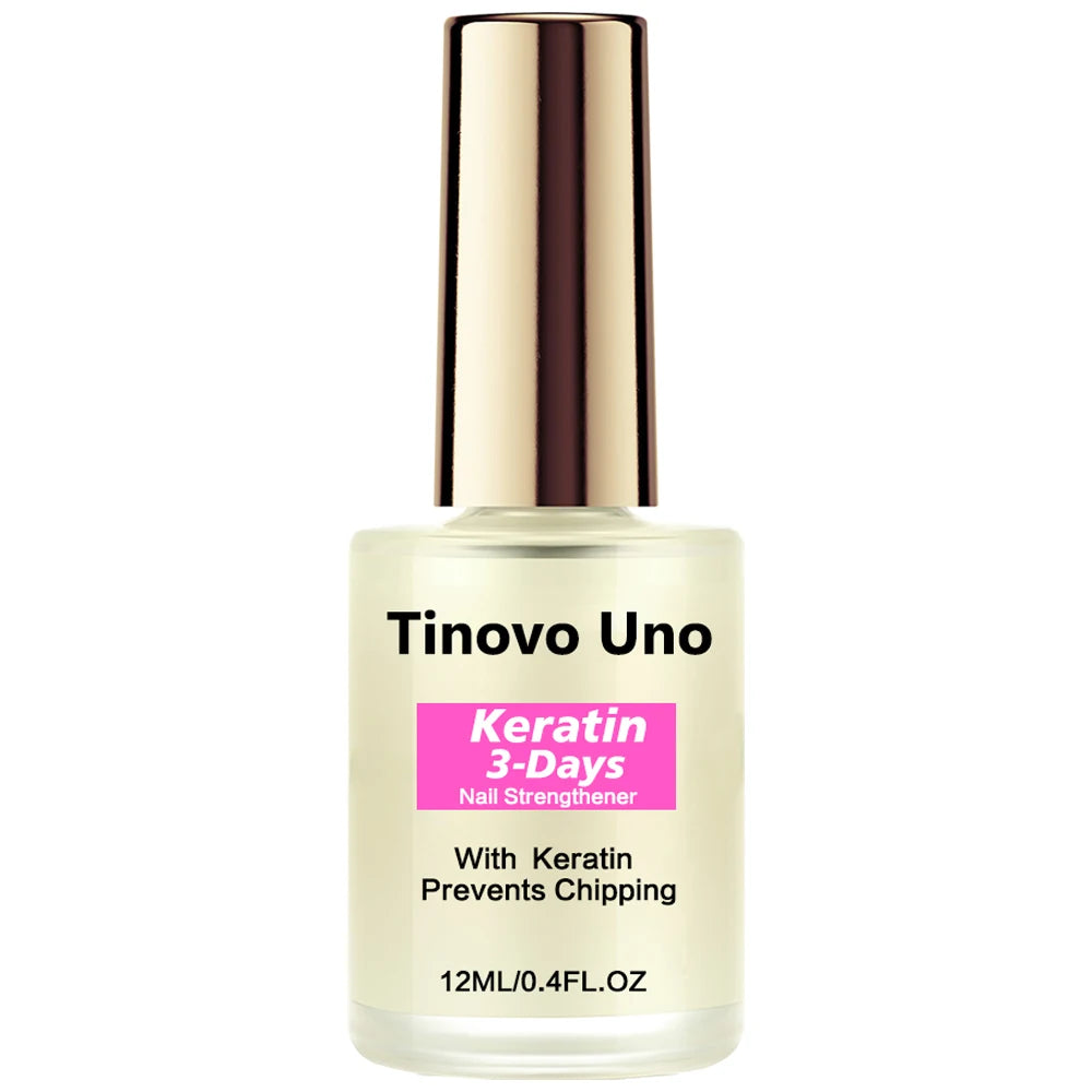 Tinovo Uno Keratin Nail Strengthener Growth 3 Days Prevents Chipping Stronger Nails Calcium Protein Formula Nail Hardener Polish