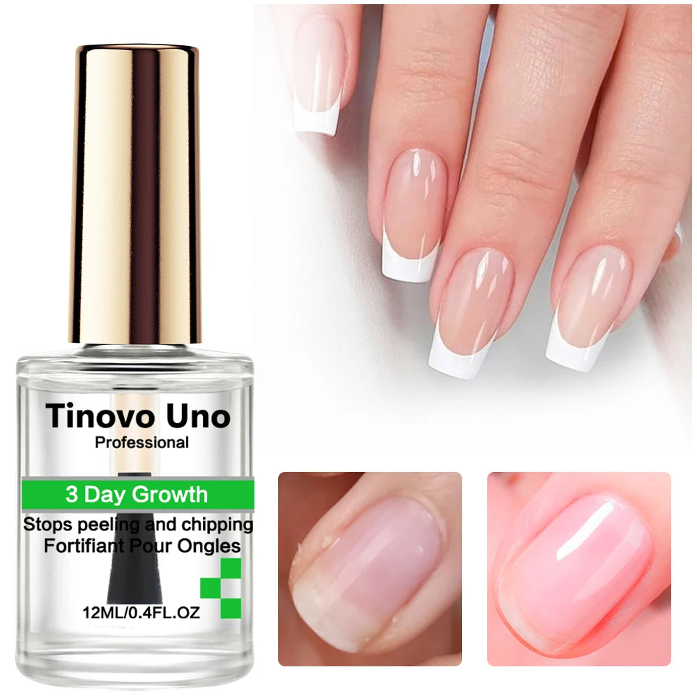 Tinovo Uno 3 Day Nail Growth Treatment Fast Keratin Nail Hardener Strengthener for Repair Brittle Thin Nails Manicure Care Tools