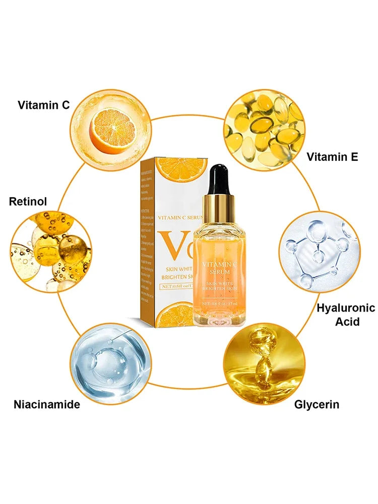 Vitamin C Fade Dark Spots Serum Whitening Freckles Fade Melanin Retinol Anti-wrinkle Essence Brightening Korean Skincare 2024