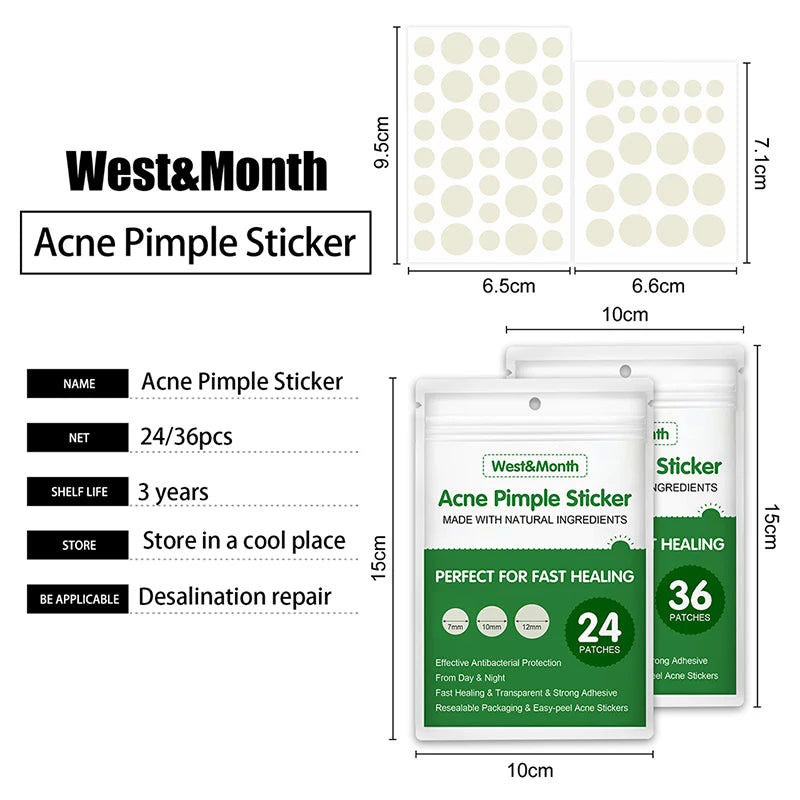 Waterproof Acne Pimple Patch Sticker Acne Treatment Pimple Remover Blemish Spot Facial Mask Skin Care Bathroom Accessories