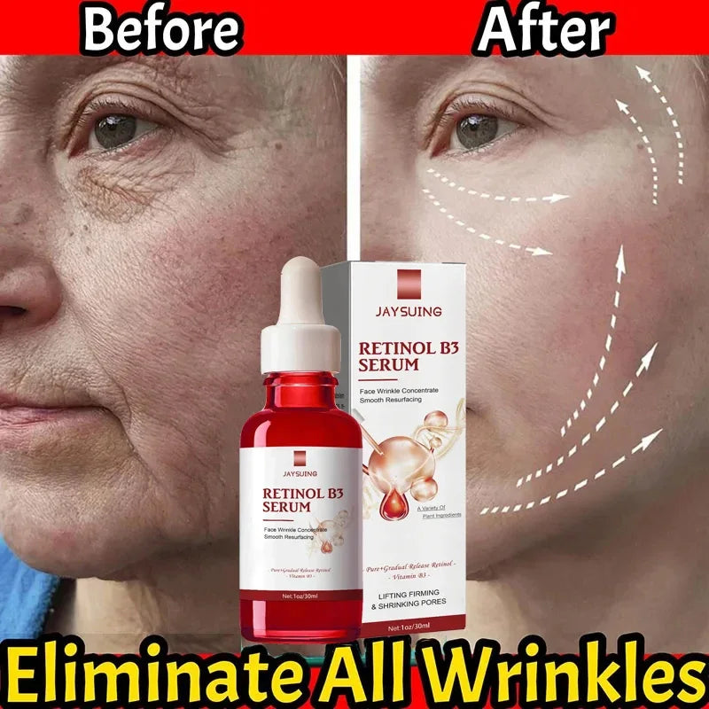 Retinol Wrinkle Remover Face Serum Instant Firming Lifting Anti-Aging Fade Fine Lines Whitening Moisturizing Korean Cosmetics