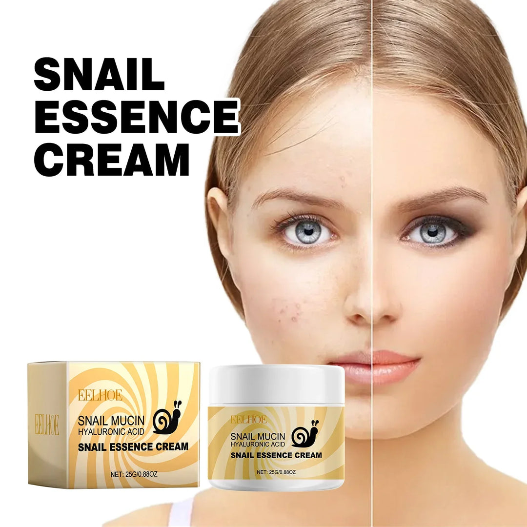 Snail Face Cream Hyaluronic Acid Moisturizing Improve Cracked Dry Rough Skin Facial Cream Face Lifting Nourishing Repair Korean