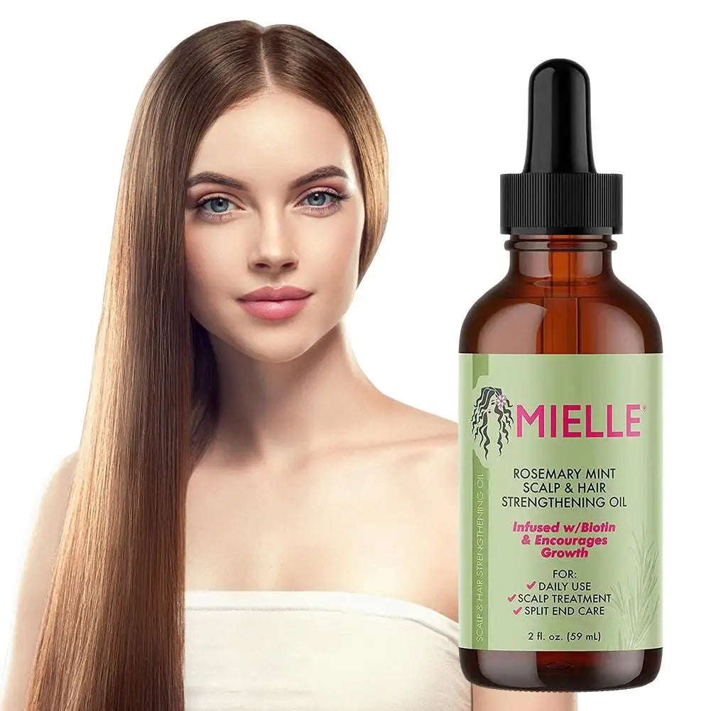 50ml/59ml Rosemary Mint Scalp Hair Strengthening Oil Biotin Essential Oil Nourishing Treatment Split Ends Dry All Types