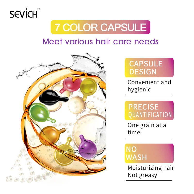 Sevich - Vitamin Capsule Repair Damaged Hair Keratin Complex Oil Anti-Loss Moroccan Oil Soft Smooth Silky Hair Care Products