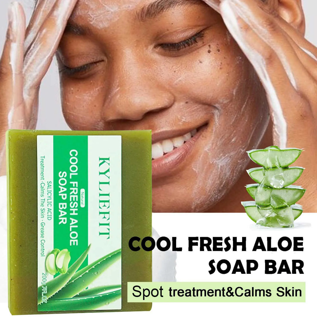 Aloe Vera Soap With All Natural Ingredients, Reduce Dark Spots and Acne, Brightening, Oil Control, Clean Skin, Exfoliation