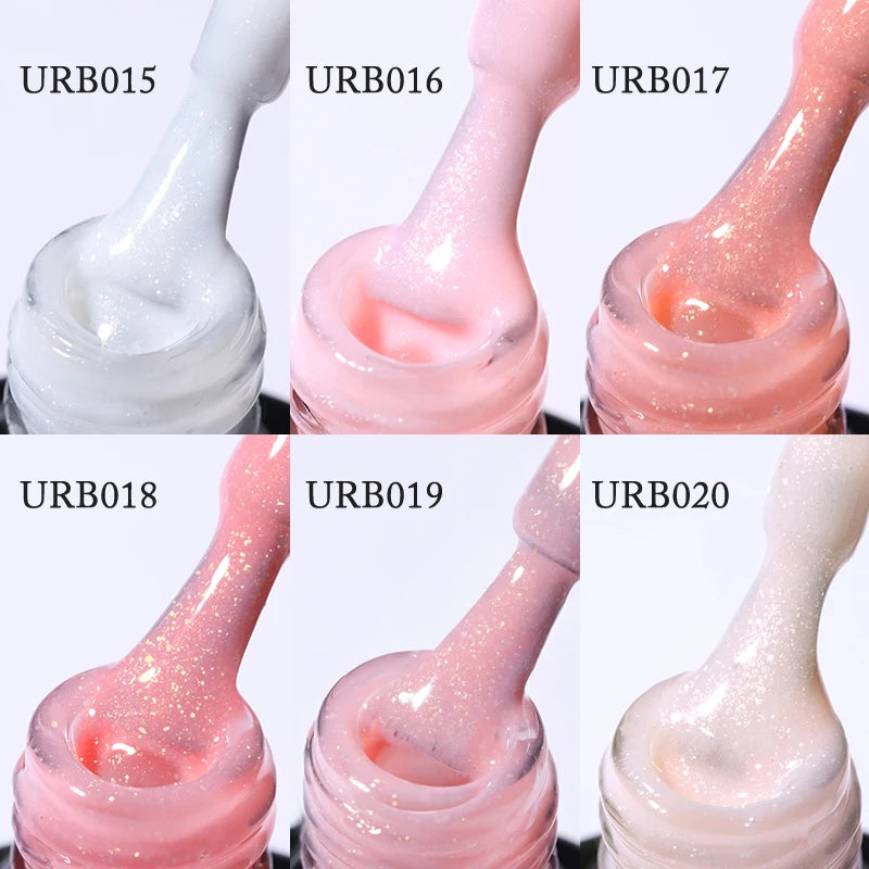 UR SUGAR 7ml Sparkling Glitter Rubber Base Gel Nails Shining Glitter Semi Permanent Soak Off UV LED Varnish All for Manicure