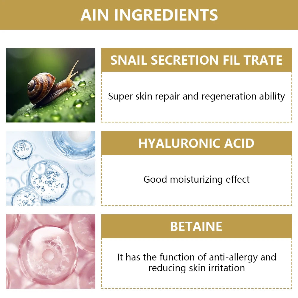 Anti Wrinkles Snail Face Cream Collagen Moisturizing Nourish Repair Face Damaged Lift Firm Smooth Bright Whitening Skin Care