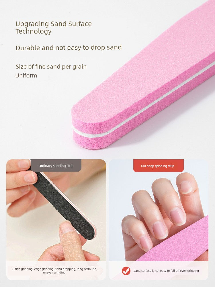 Nail File Nail Grinding Sand Bar Manicure Manicure Implement Polish Strips Sanding Bar Burnishing Stick Sponge Rub For Home