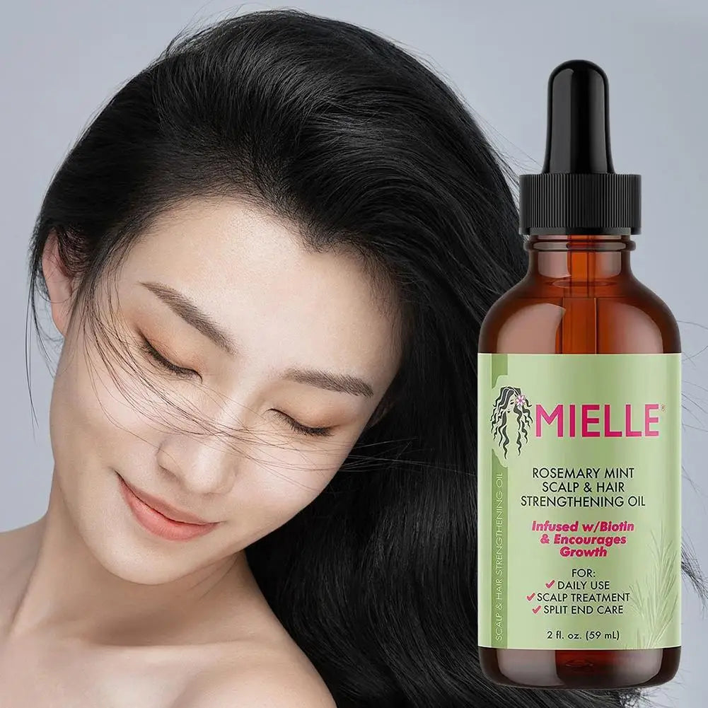 50ml/59ml Rosemary Mint Scalp Hair Strengthening Oil Biotin Essential Oil Nourishing Treatment Split Ends Dry All Types