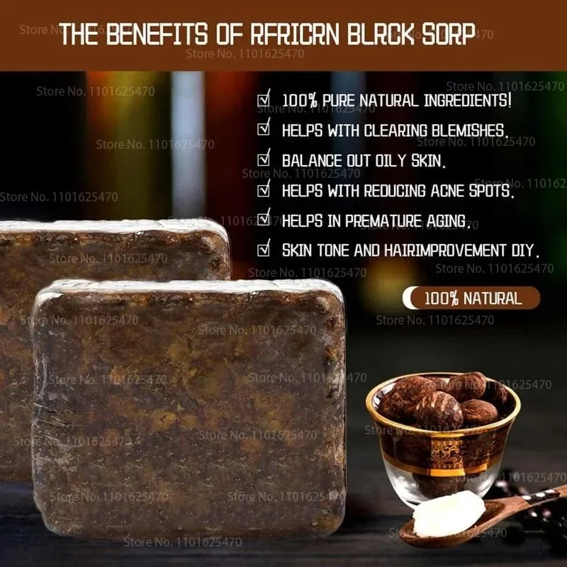 African Black Soap To Remove Melanin Anti-aging Beauty Moisturizing Natural Bath Body Treatment Acne Whitening Skin Care